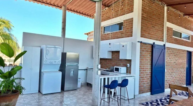 Authentic Mexican Hacienda: 1BR w/ Outdoor Kitchen, A/C & Fast Wi-fi in Bucerias