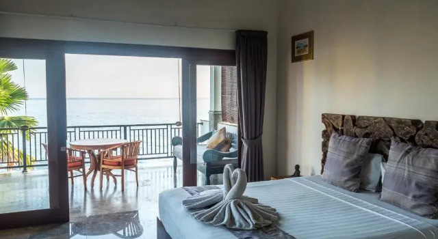 Двухместный номер Deluxe с балконом и с видом на море Amed Beach Villa