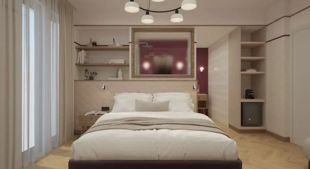Четырёхместный семейный номер Standard с балконом Hotel Taormina