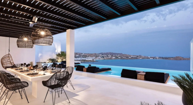 Psarou Black Villas, Забронировать Вилла Коттеджи Псару, Коттедж
