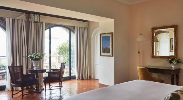 Двухместный номер Deluxe с балконом или террасой и с видом на море Grand Hotel Timeo, A Belmond Hotel, Taormina
