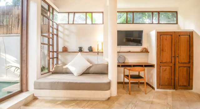 BA Villa 10 2 BR Stylish 2-br Villa With Pool 800m Canggu Beach, Rezervovat Vila Chaty v Bali, Chalupa