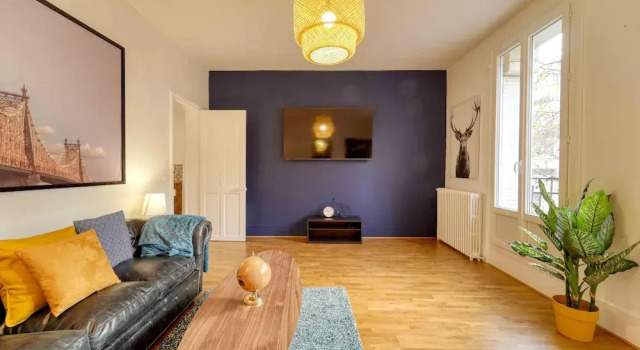 Apartment with 2 Bedrooms in Boulogne-Billancourt, with Furnished Terrace And Wifi, Забронировать Апартаменты/квартира Булонь-Бийанкур , рядом с Больница Амбруаз Паре