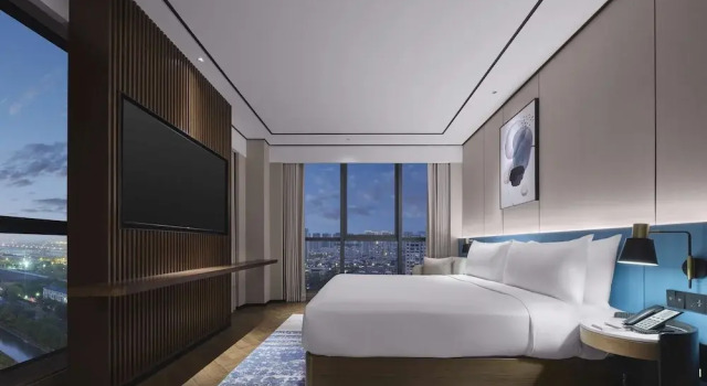 Двухместный люкс Deluxe Hilton Garden Inn Nantong Rudong