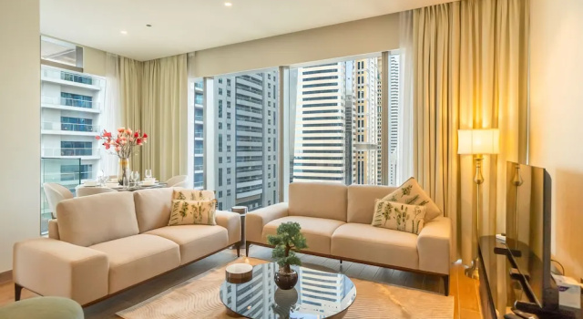 Апартаменты Standard Tranquil 2BR Haven in Heart Dubai Marina