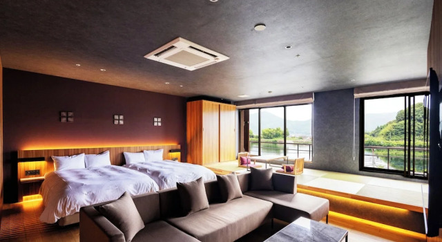 Четырёхместный номер Deluxe Urari Takeo Garden Terrace Spa Resorts