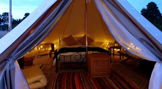 5m xl Bell Tent With log Burner, Near Whitby