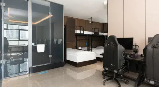 Кровать в общем номере i Electronic Sports Hotel (Zhengzhou East High-Speed Rail Station)