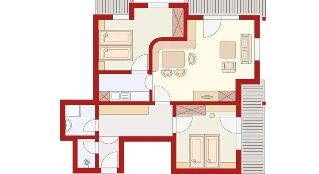 Апартаменты с 2 комнатами Apartments Tirolerhaus