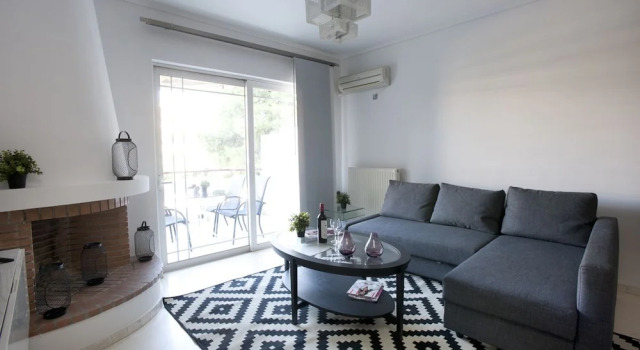 Апартаменты с 2 комнатами с балконом Glyfada, Modern Minimal Apartment