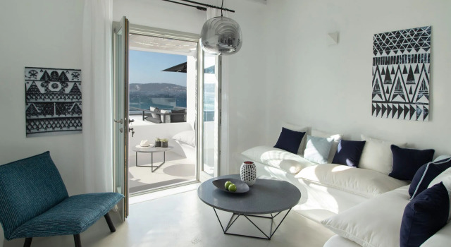 Семейные мезонет с видом на море Nimbus Mykonos