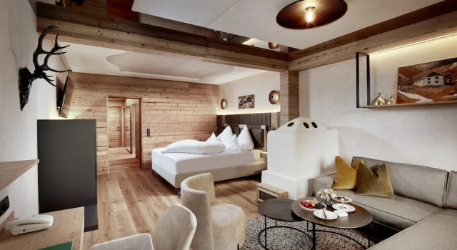 Двухместный номер Deluxe с балконом и с видом на горы Relais&Châteaux Spa-Hotel Jagdhof