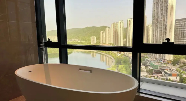 Люкс с 3 комнатами с видом на озеро The Meixi Lake, Changsha Marriott Executive Apartments