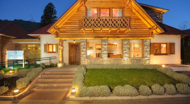 Amonite Apart & Spa, Забронировать Курортный отель Отели Сан-Мартин-де-лос-Андес 3 звезды, рядом с Горнолыжный курорт San Martin de Los Andes, 3*