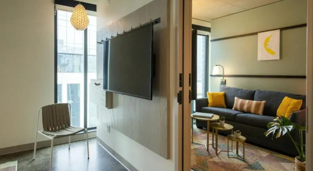 Люкс c 1 комнатой Moxy Portland Downtown