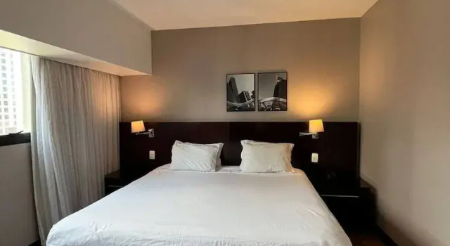 Get a flat-1504 Berrini 4 estrelas, Забронировать Отель Сан-Пауло штат Сан-Паулу, рядом с Центр международной торговли Сан-Паулу
