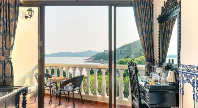 Standard Doppel Zimmer mit Balkon und mit Meerblick Pousada de Coloane Boutique Hotel