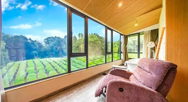 Четырёхместный номер Standard с видом на сад Hangzhou Tangting Qingzhiwu Homestay