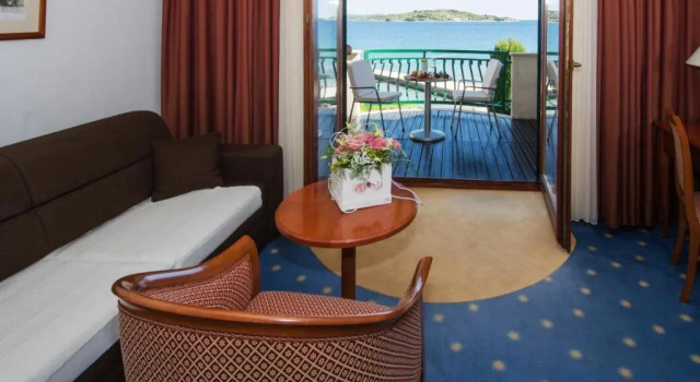 Двухместный номер Deluxe с балконом и с видом на море Hotel Villa Radin