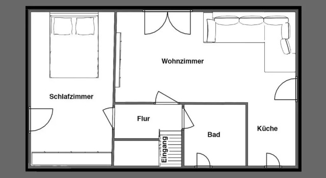 Апартаменты Мансарда c 1 комнатой Ferienwohnung Gooß