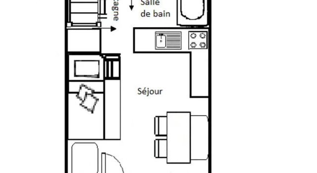 Appartement Méribel, 1 pièce, 4 personnes - FR-1-411-118