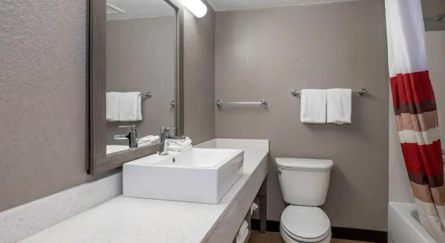 Четырёхместный номер Deluxe с видом на бассейн Red Roof Inn PLUS Boston - Mansfield - Foxboro