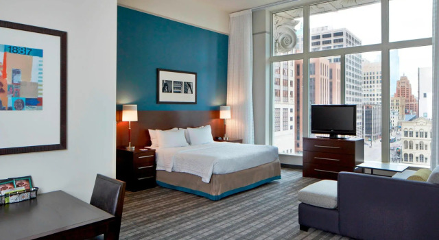 Двухместная студия Residence Inn Milwaukee Downtown