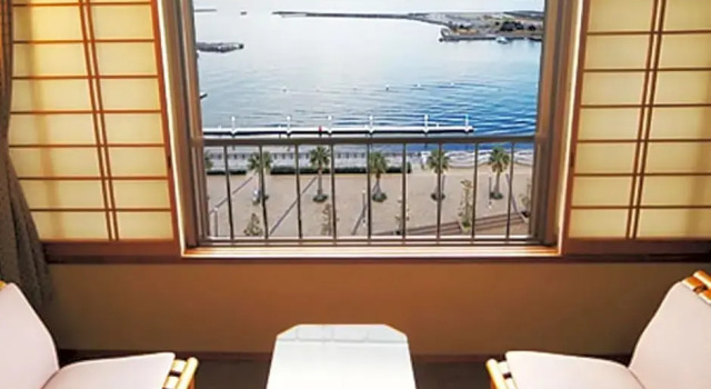 Номер Standard с видом на океан Atami Tamanoyu Hotel