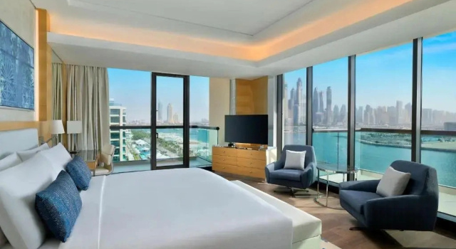 Двухместный люкс Palm c 1 комнатой с видом на море Отель Marriott Resort Palm Jumeirah