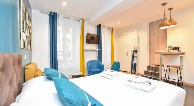 Modern studio in the heart of Paris - Residence, Забронировать Апарт-отель Апарт-отели Парижа, рядом с Улица Фран-Буржуа, Апарт-отель