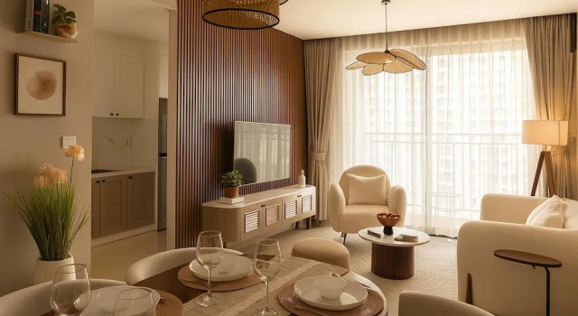 Семейные апартаменты с 3 комнатами с балконом и с видом на город Lumière Urban Residence View Landmark 81