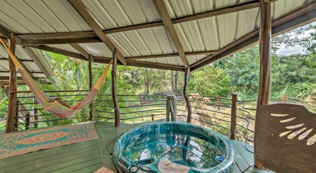 Tropical Cabana w/ Deck, Hot Tub & Lush Scenery!
