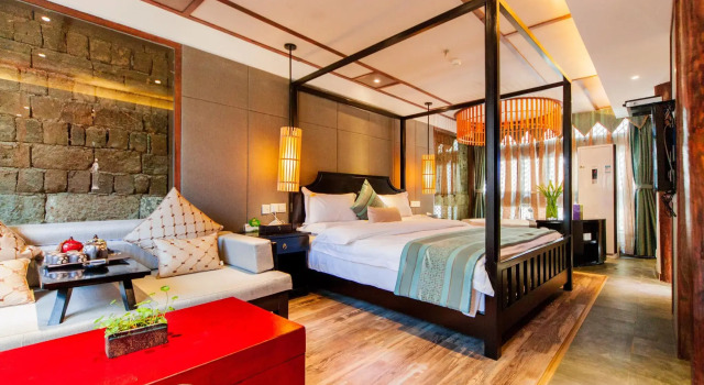 Люкс с видом на сад Liman Wenzhi No.1 Hotel Lijiang Ancient Town