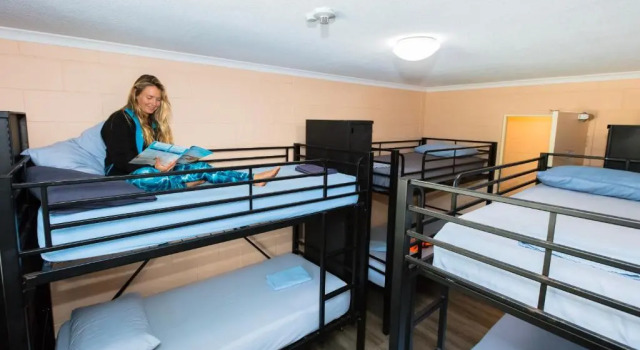 Кровать в общем номере Manta Lodge & Scuba Centre