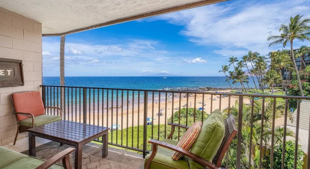 Oceanfront Hale Hui Kai 313 Large Lanai, AC, Incredible Views on Keawakapu Beach, Забронировать Апартаменты/квартира Уэйлея Мауи