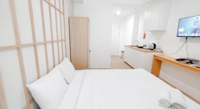 Japanese Style Studio At Kyo Society Apartment, Book Lejlighed Surabaya East Java