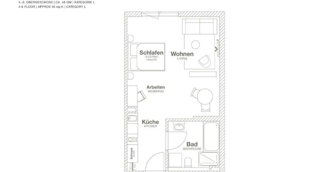 Студия Deluxe ipartment Frankfurt Airport