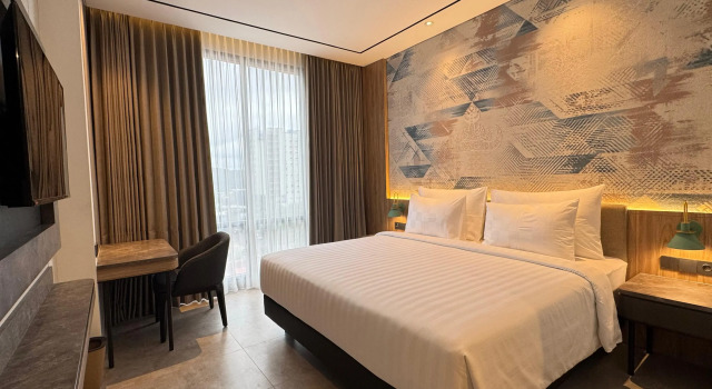 Двухместный номер Deluxe с балконом Azana Boutique Bandar Lampung