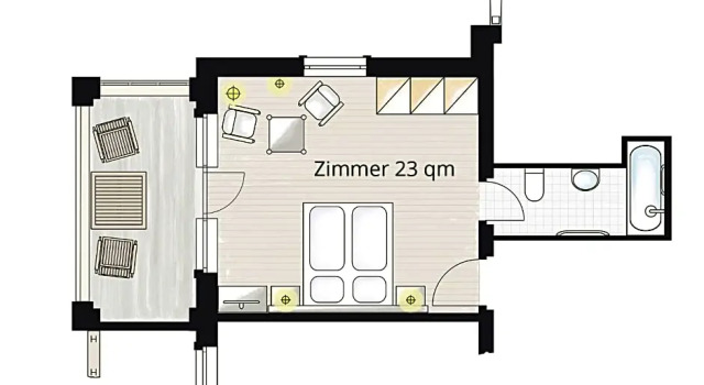 Номер Standard с балконом и с видом на море Hotel Villa Halliger