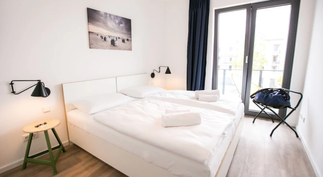 Апартаменты с 3 комнатами с балконом и с видом на канал Hafenapartments Warnemünde