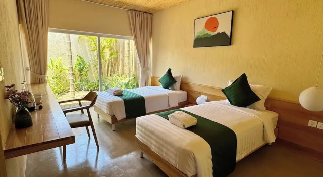Двухместный номер Deluxe с балконом и с видом на сад Vả Riverside Retreat