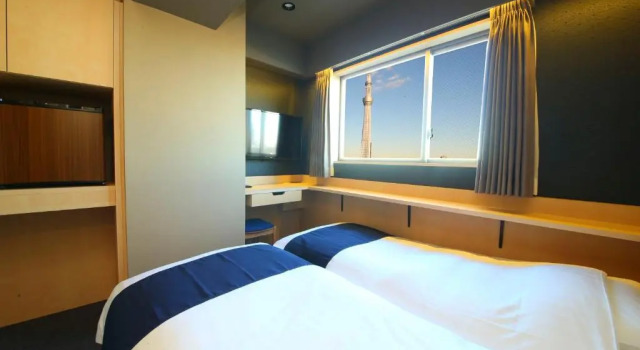 Двухместный номер с красивым видом из окна Отель Koko Hotel Asakusa Komagata