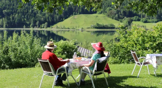 Двухместный номер Standard с балконом и с видом на озеро Ferienhof Obergasser und Bergblick