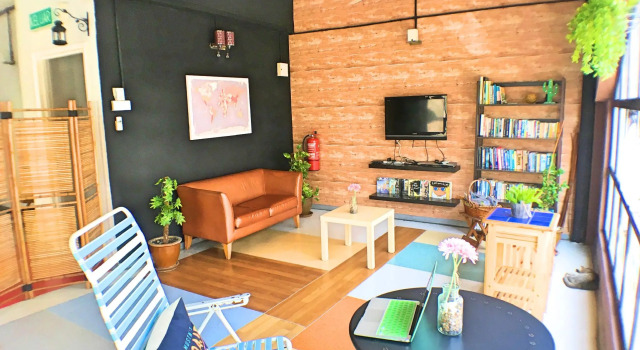 Кровать в общем номере Lavender@Guesthouse