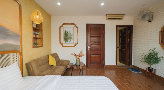 Трёхместный семейный номер Standard с видом на озеро Horizon Suites Lakeview - Truc Bach Boutique Stay Ha Noi