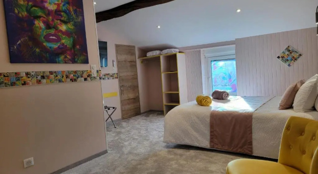 Deluxe dobbelt værelse Chambre D´hôtes Léonie & Restaurant
