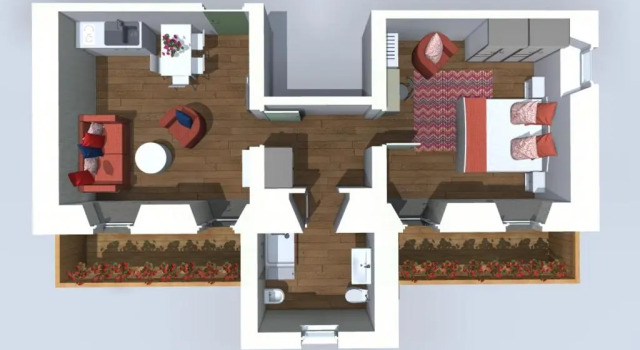 Апартаменты Deluxe c 1 комнатой с балконом Residence Cavanis Wellness & Spa