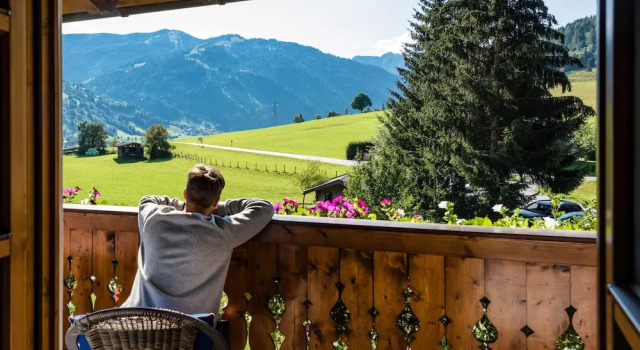 Студия с балконом Bauernhofhotel "die Unterbergerin" - Zimmer mit Frühstück und Ferienwohnungen in Gastein mit GRATIS Thermeneintritt