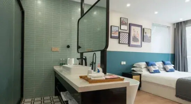 Кровать в общем номере Hetian Yueshe Detached Homestay