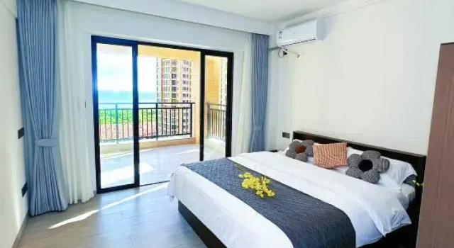 Двухместный люкс с видом на море Haizhiyuan Seaview Apartment (Qiaogang Branch)